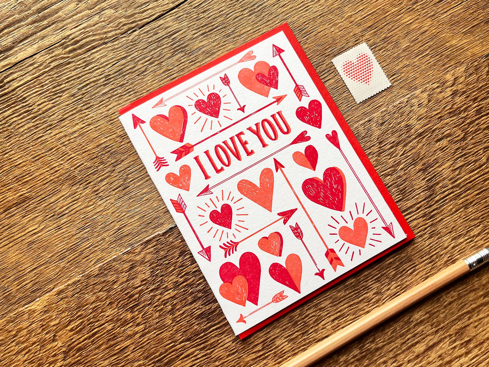Noteworthy Paper & Press I Love You Hearts and Arrows Greeting Card
