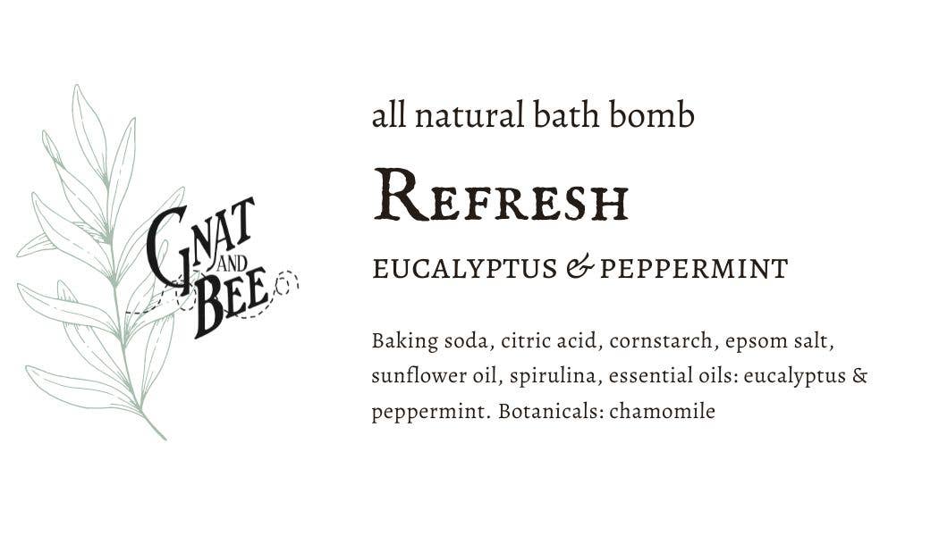 Gnat and Bee Refresh Natural Bath Bomb