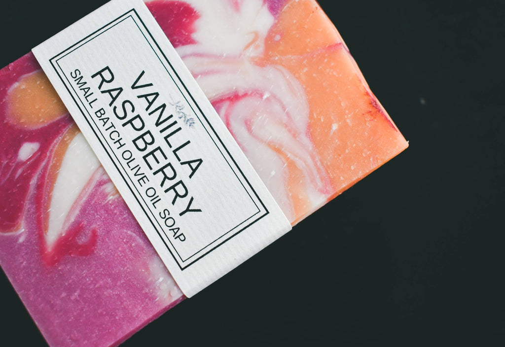 Orange Thyme Vanilla Raspberry Olive Oil Soap Bar