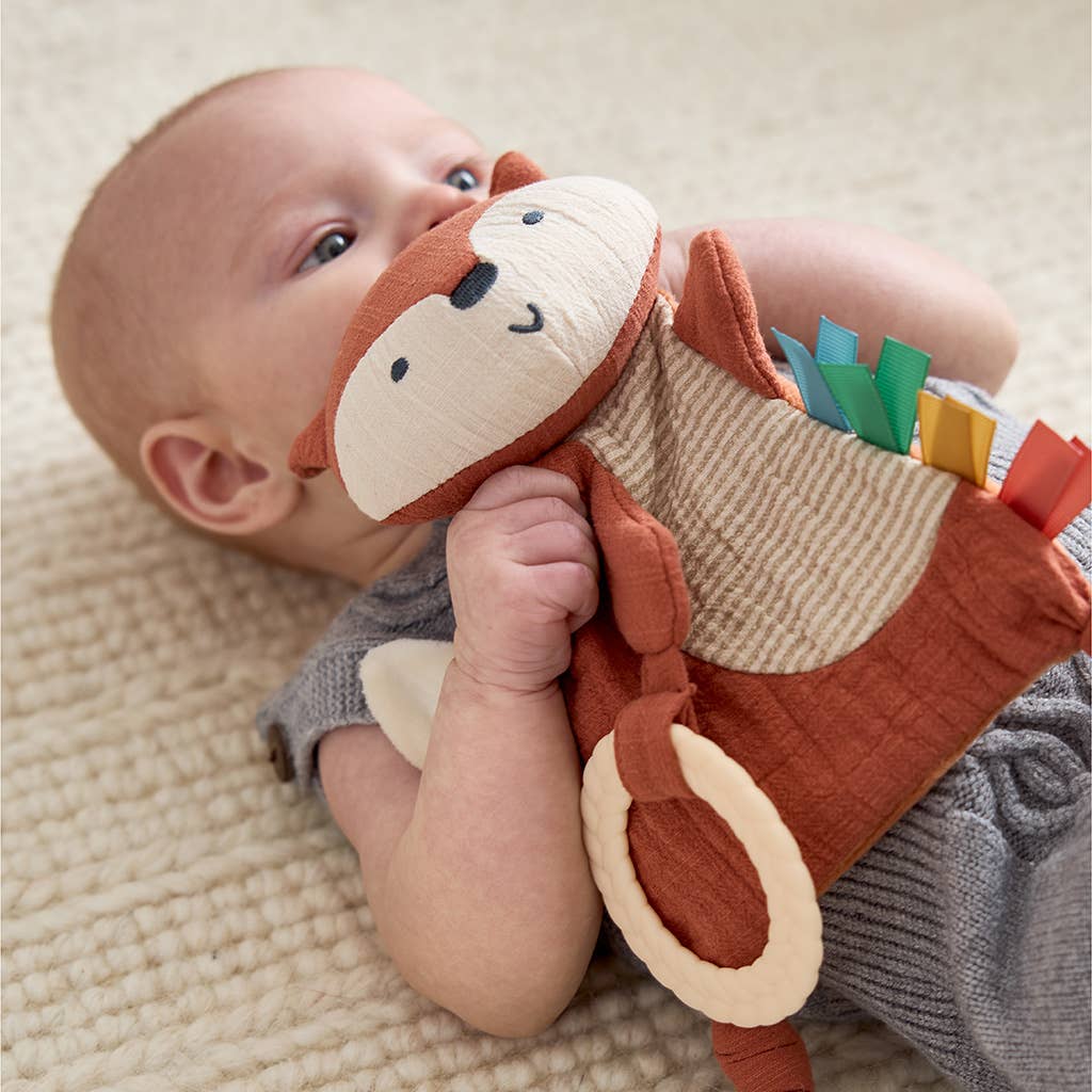 Itzy Ritzy Fox Bitzy Crinkle Sensory Toy with Teether