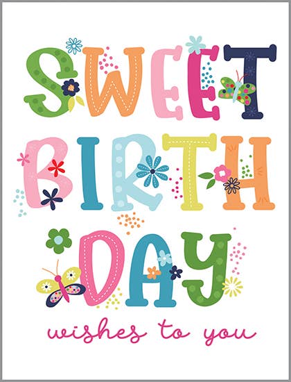 Gina B Birthday Card — Sweet Flowers