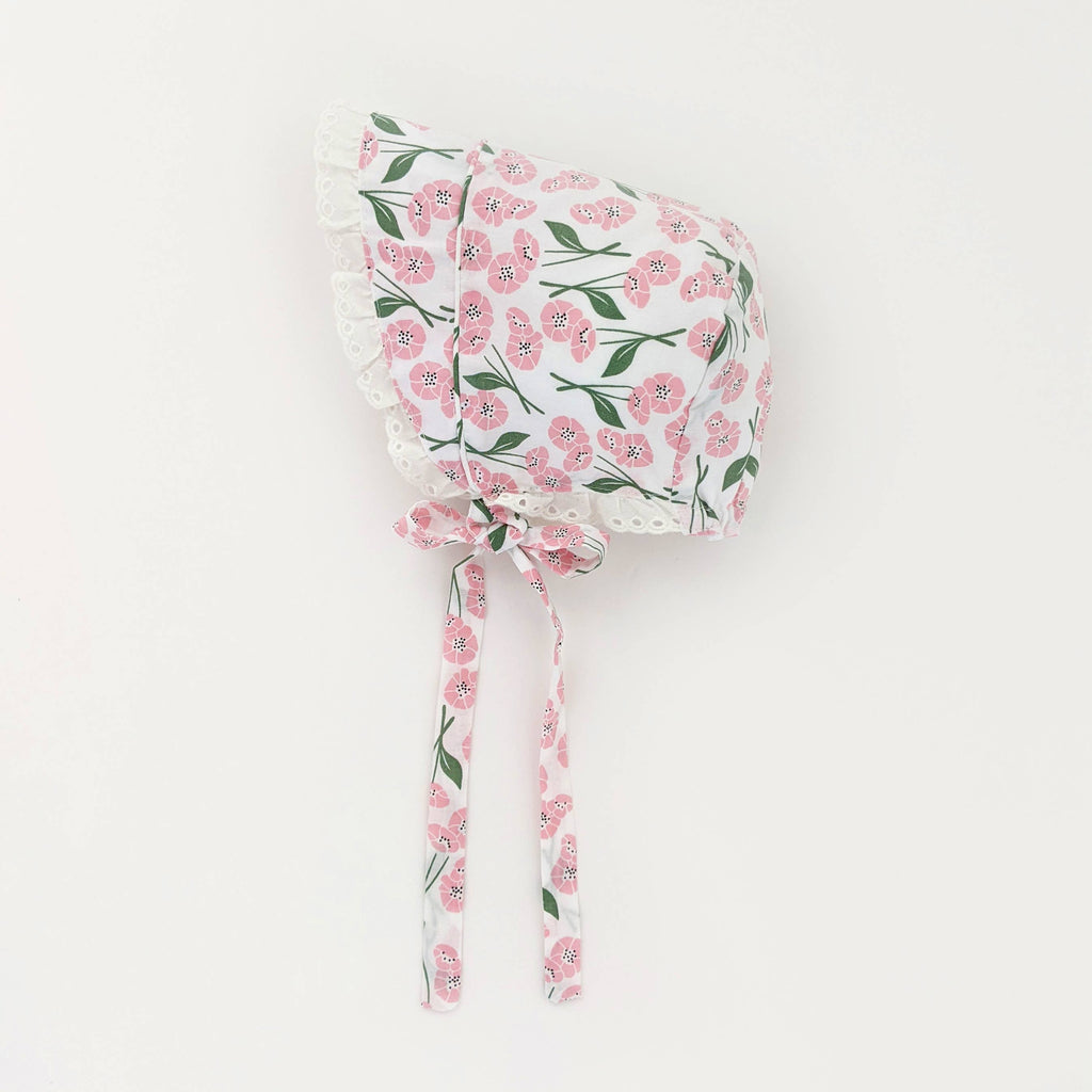 Huggalugs Blush Pink Poppy Bonnet — UPF 25+