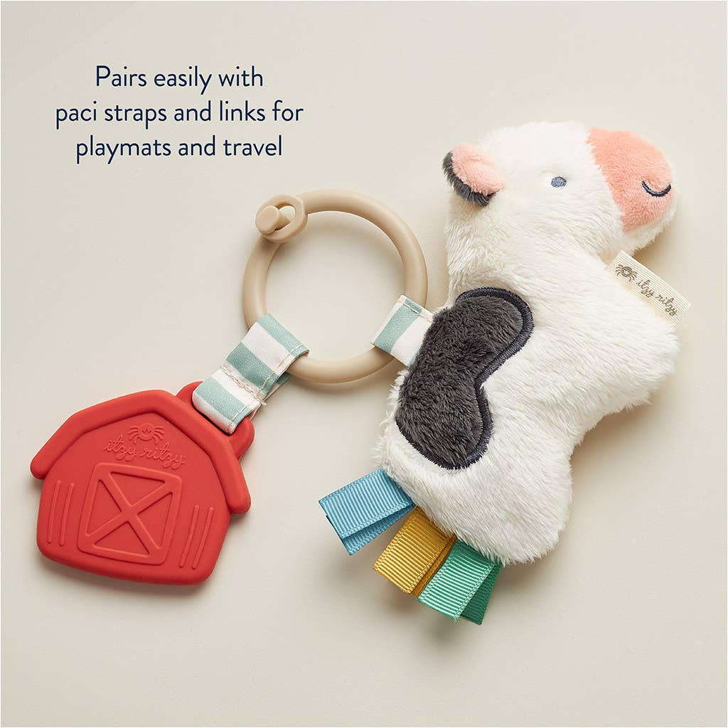 Itzy Ritzy Itzy Pal Cow Plush Teether Toy