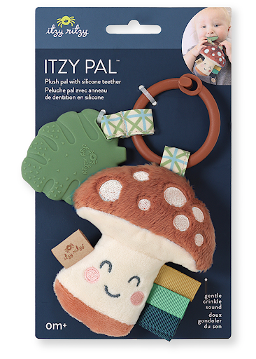 Itzy Ritzy Plush Pal Teether - Dino, Mushroom, Rainbow