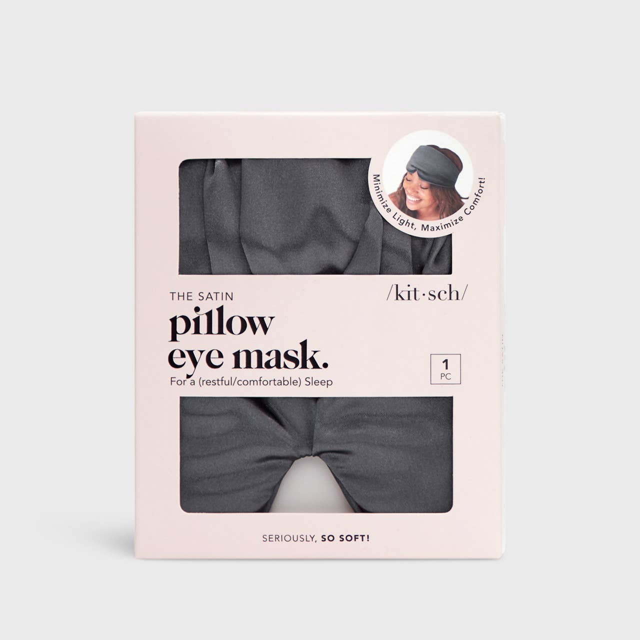 Kitsch The Pillow Eye Mask — Charcoal