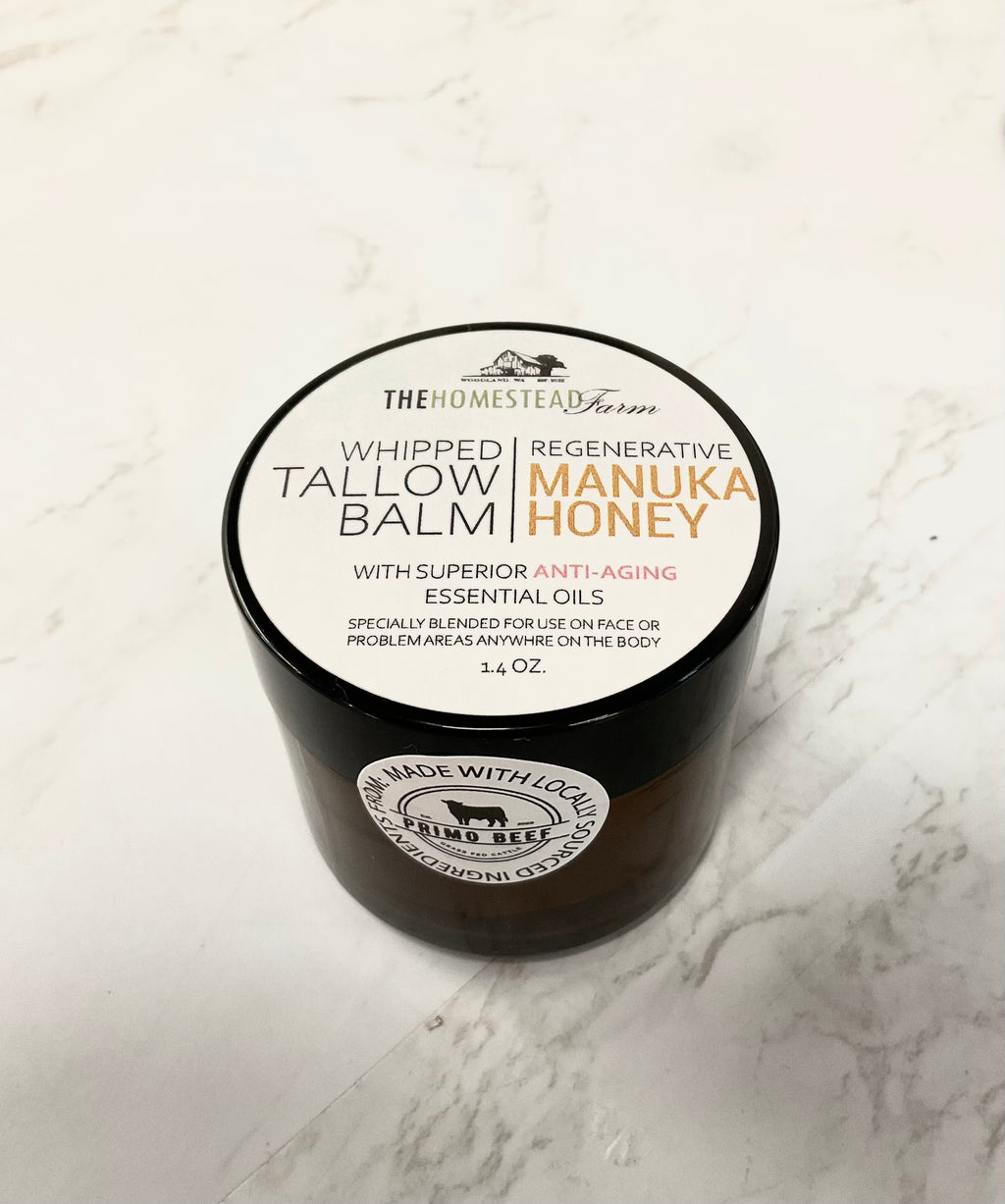 The Homestead Farm Tallow Whipped Balm with Manuka Honey, 1.4 oz