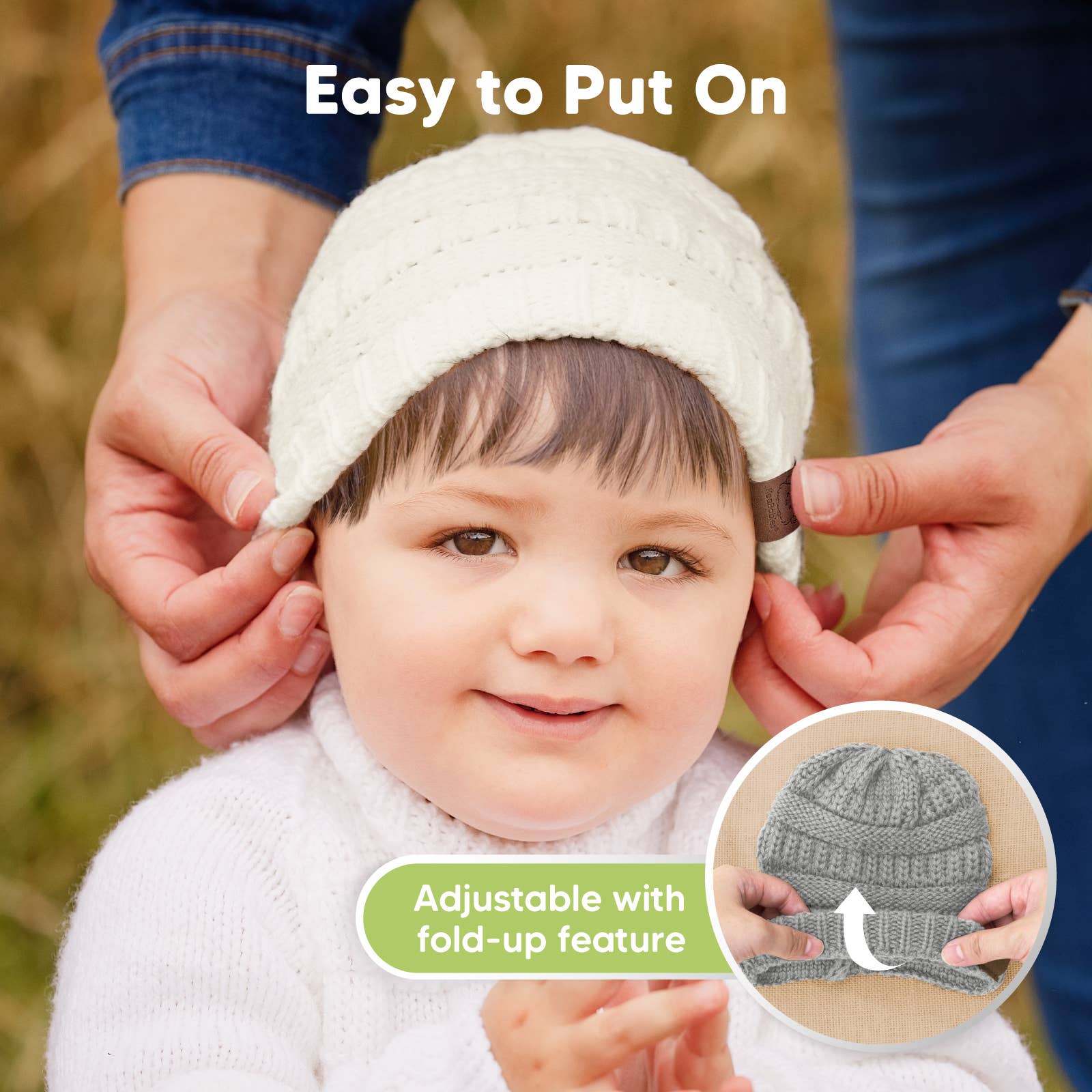 KeaBabies Warmzy Knitted Baby Beanies — 3-Pack
