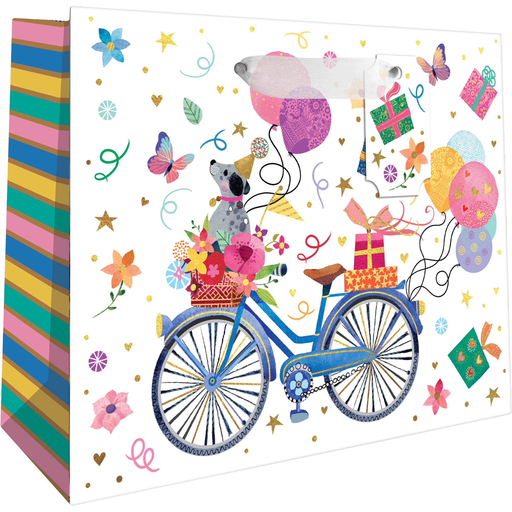 Jillson & Roberts Birthday Bicycles Gift Bag — Medium