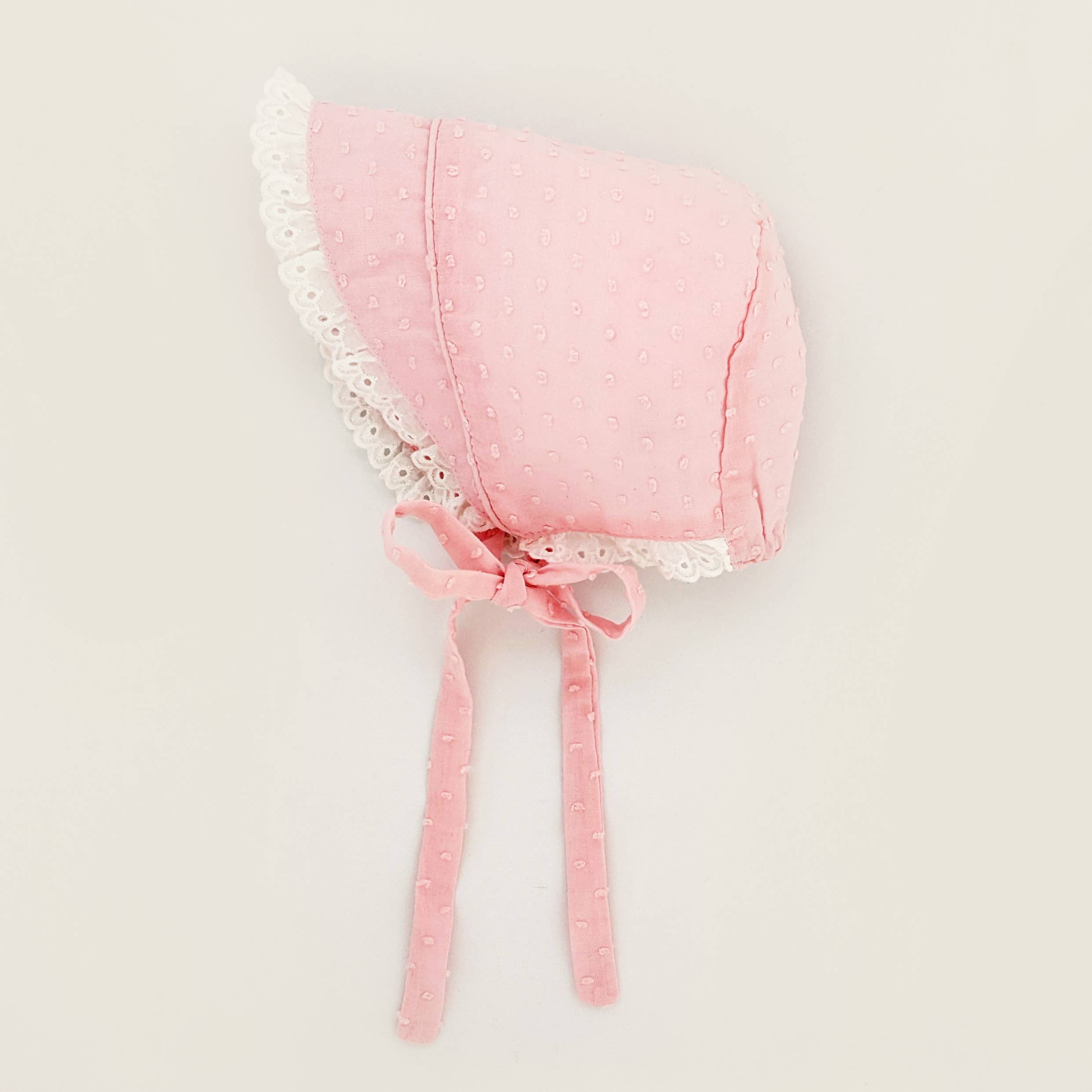 Huggalugs Pink Clip Dot Bonnet