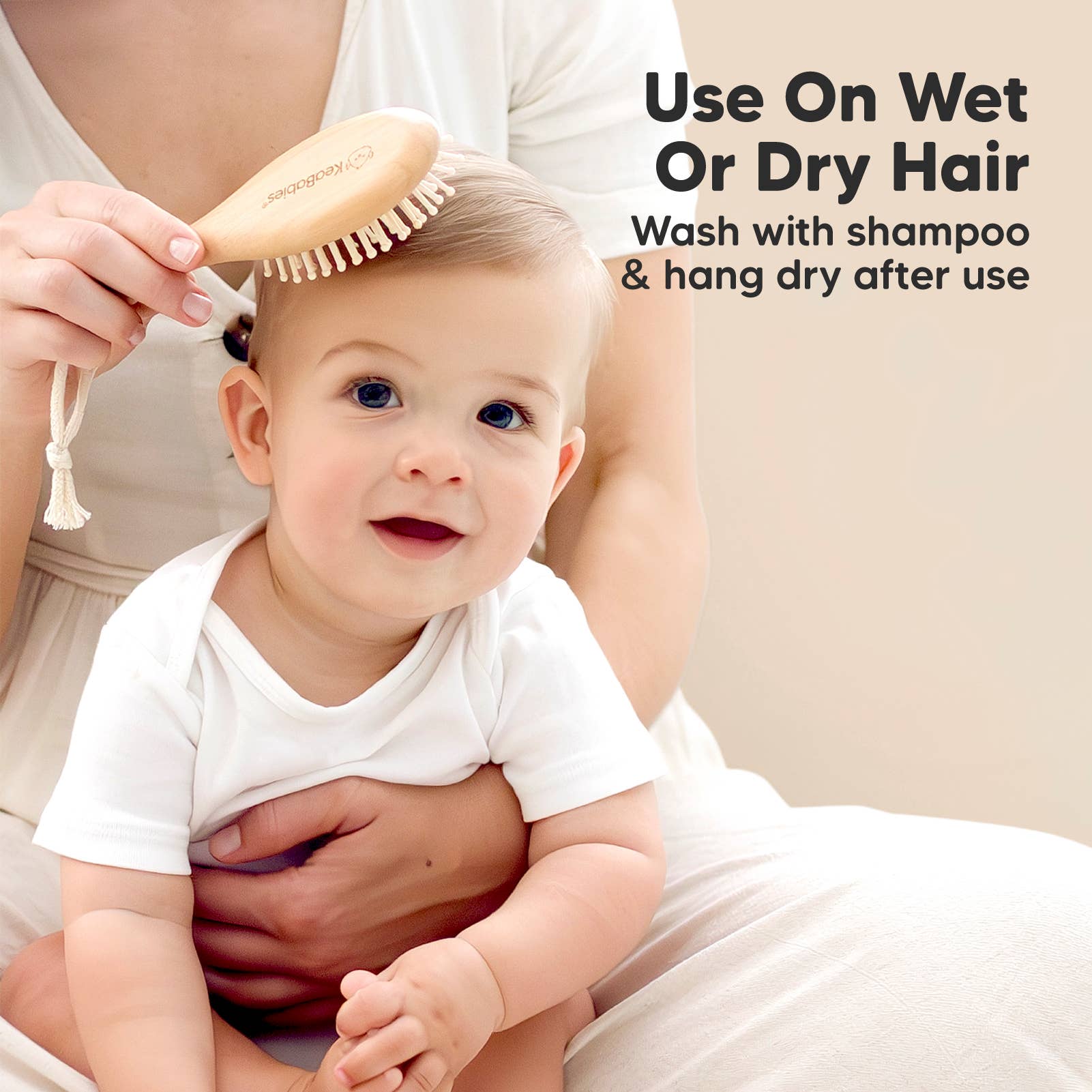 KeaBabies Gentle Baby Hair Brush & Comb Set