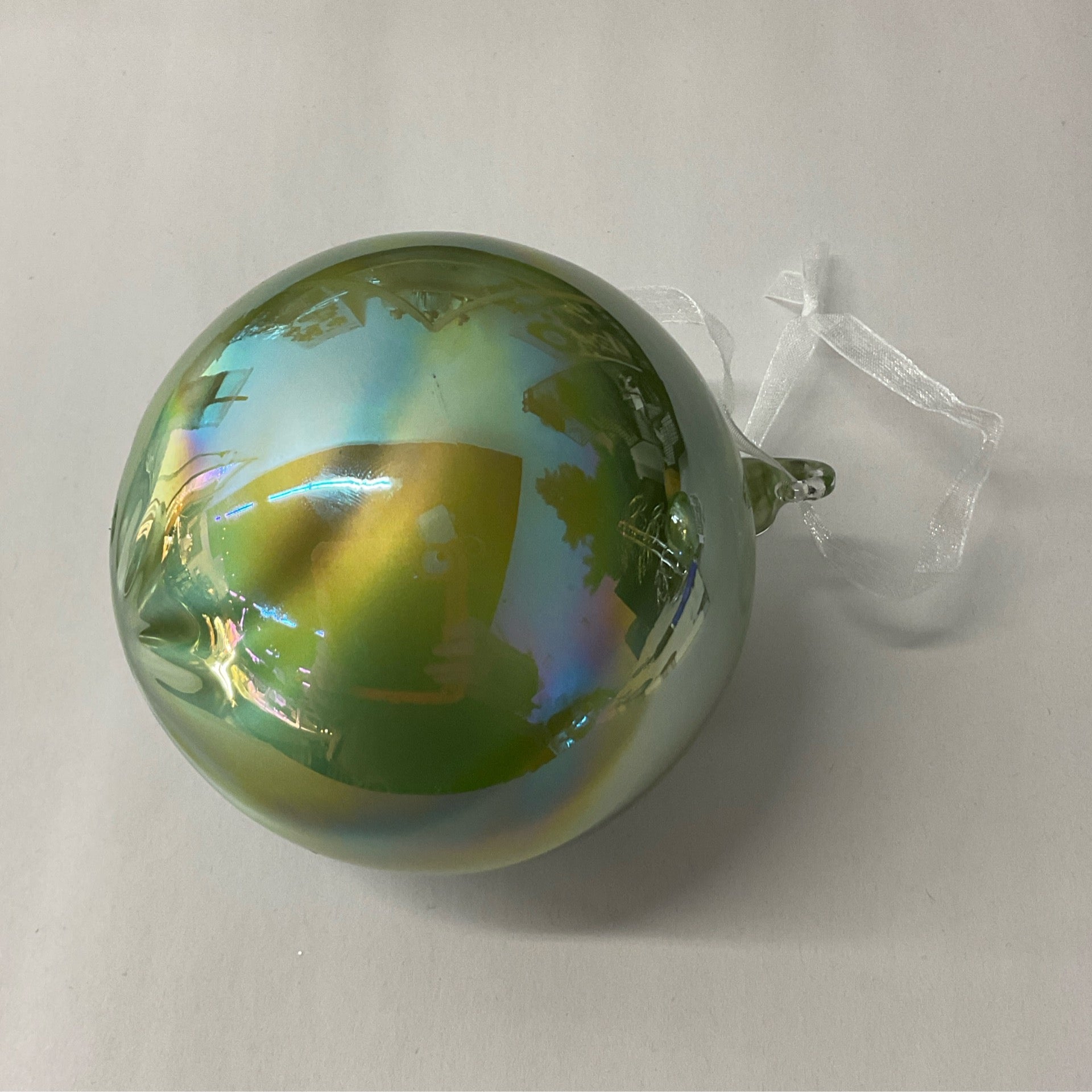 Green Glass Ball Ornament