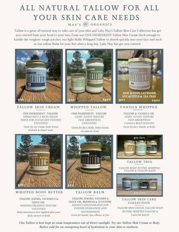 Lady May Tallow All Natural Whipped Tallow Moisturizer