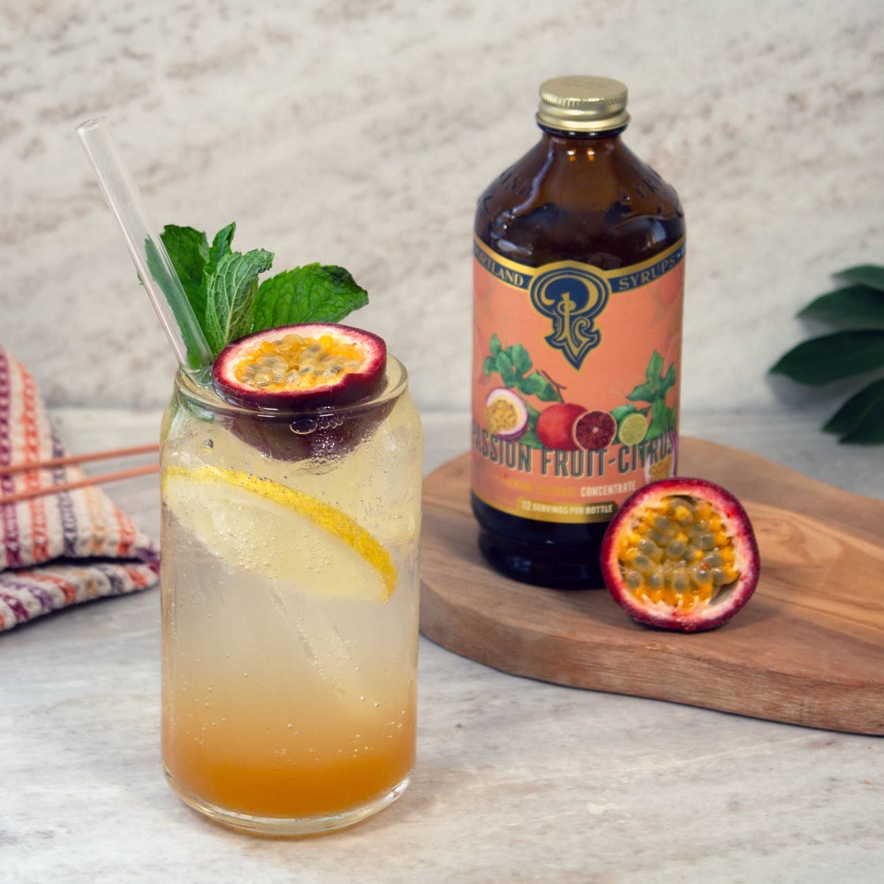 Portland Syrups Passion Fruit Citrus Cocktail & Soda Syrup — 12oz