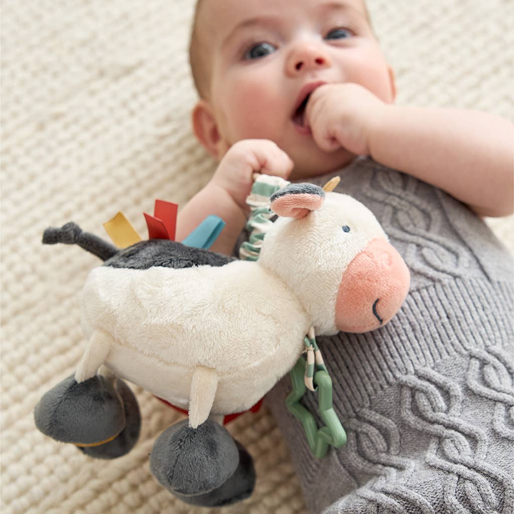 Itzy Ritzy Cow Link and Love Activity Plush