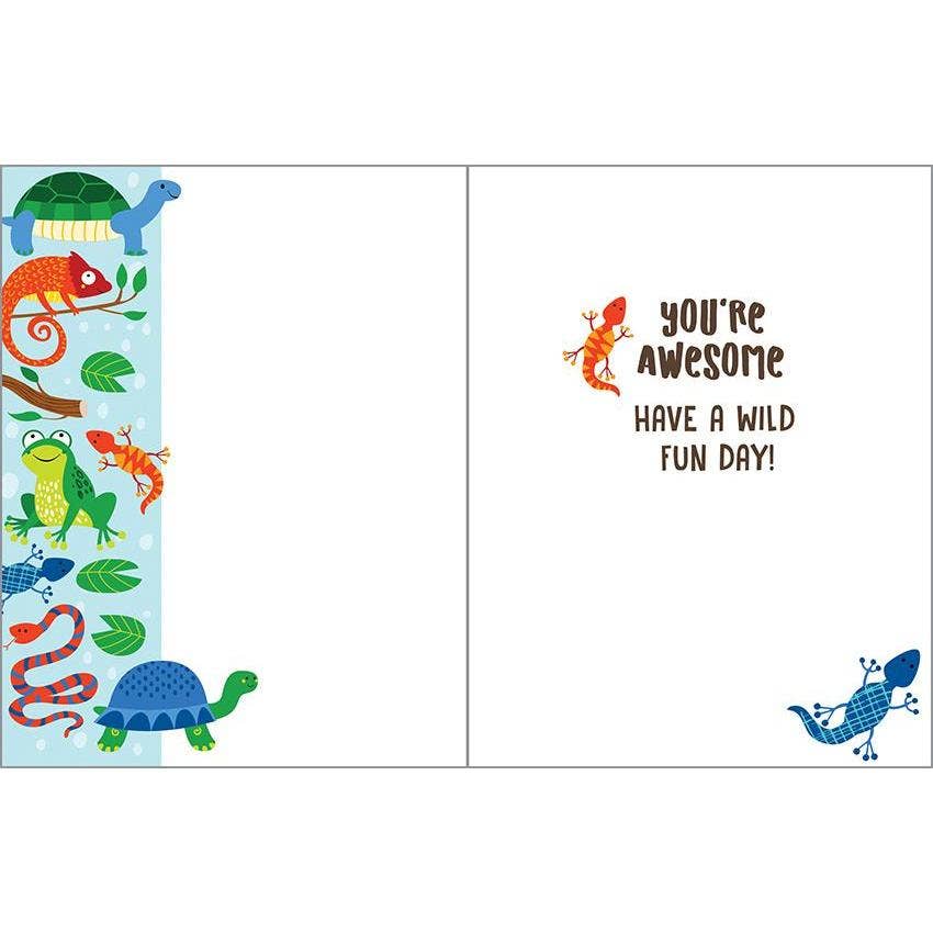 Gina B Birthday Card — Turtles and Lizards