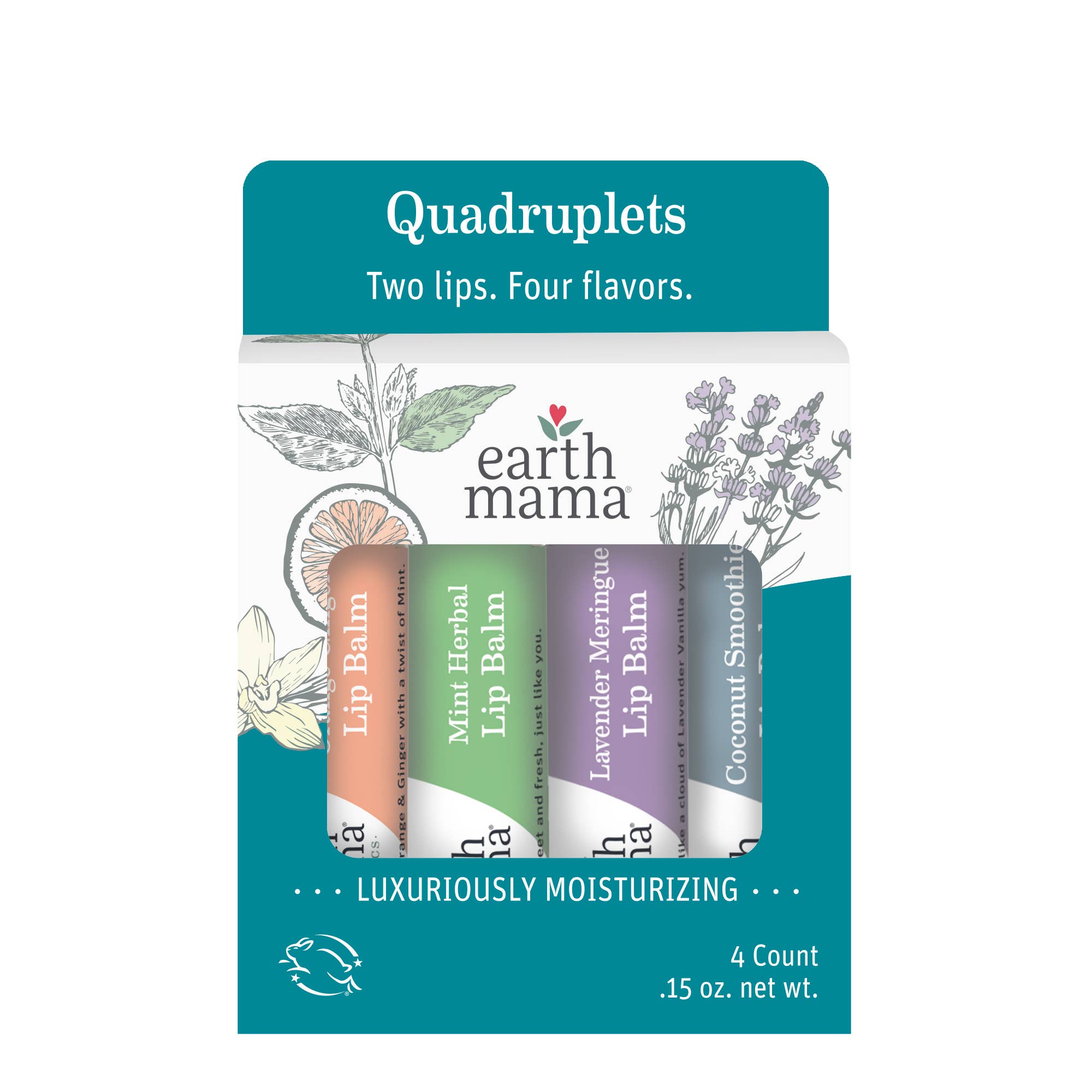 Earth Mama Lip Balm Quadruplets