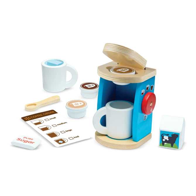 Melissa & Doug Brew & Serve Wooden Coffee Set