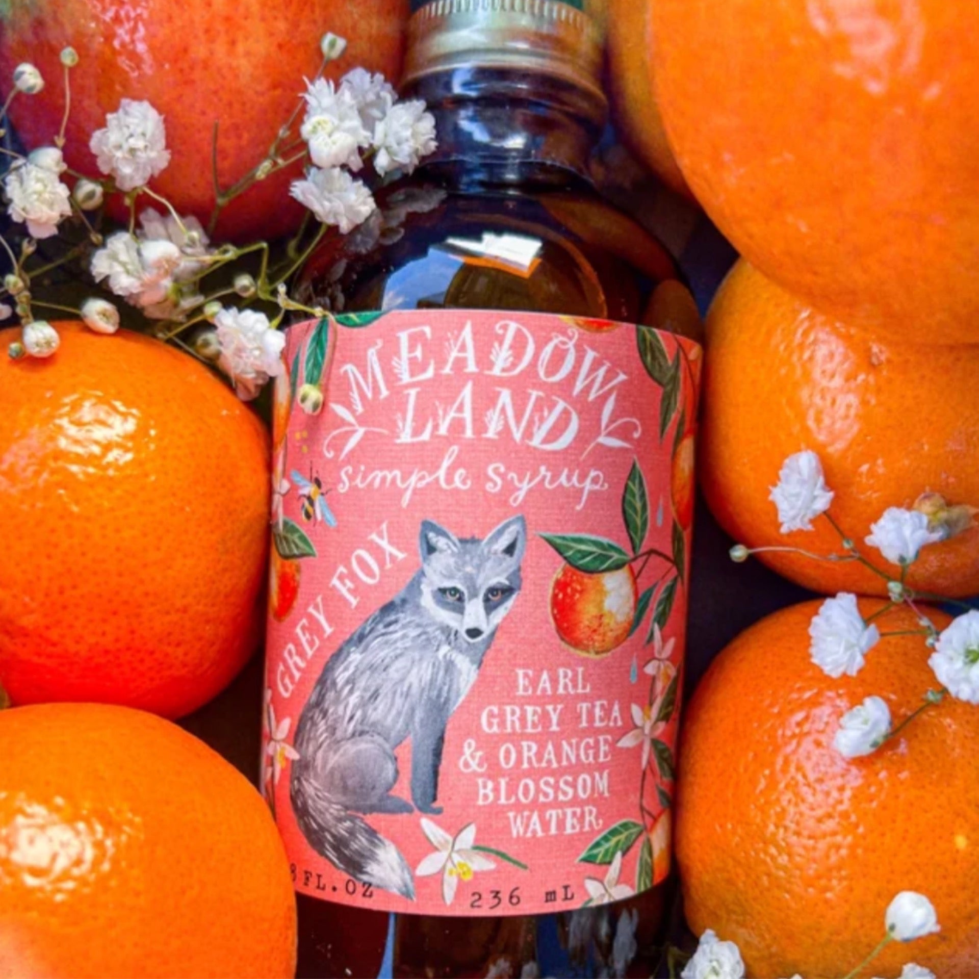 Meadowland Syrups Grey Fox Botanical Simple Syrup — 8oz
