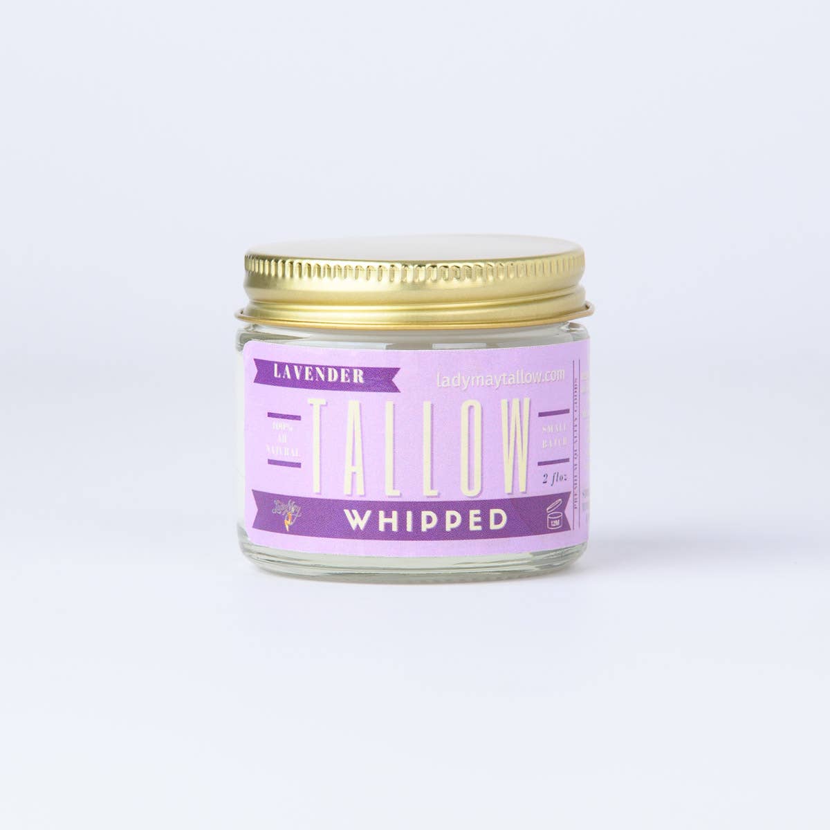 Lady May Tallow Lavender Whipped Tallow Moisturizer, 2oz
