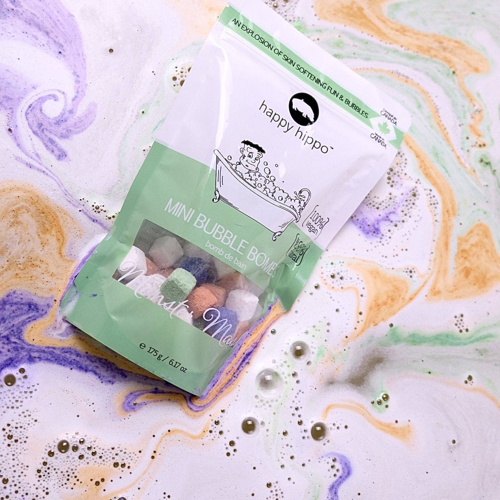 Happy Hippo Monster Mash Mini Bubble Bombs