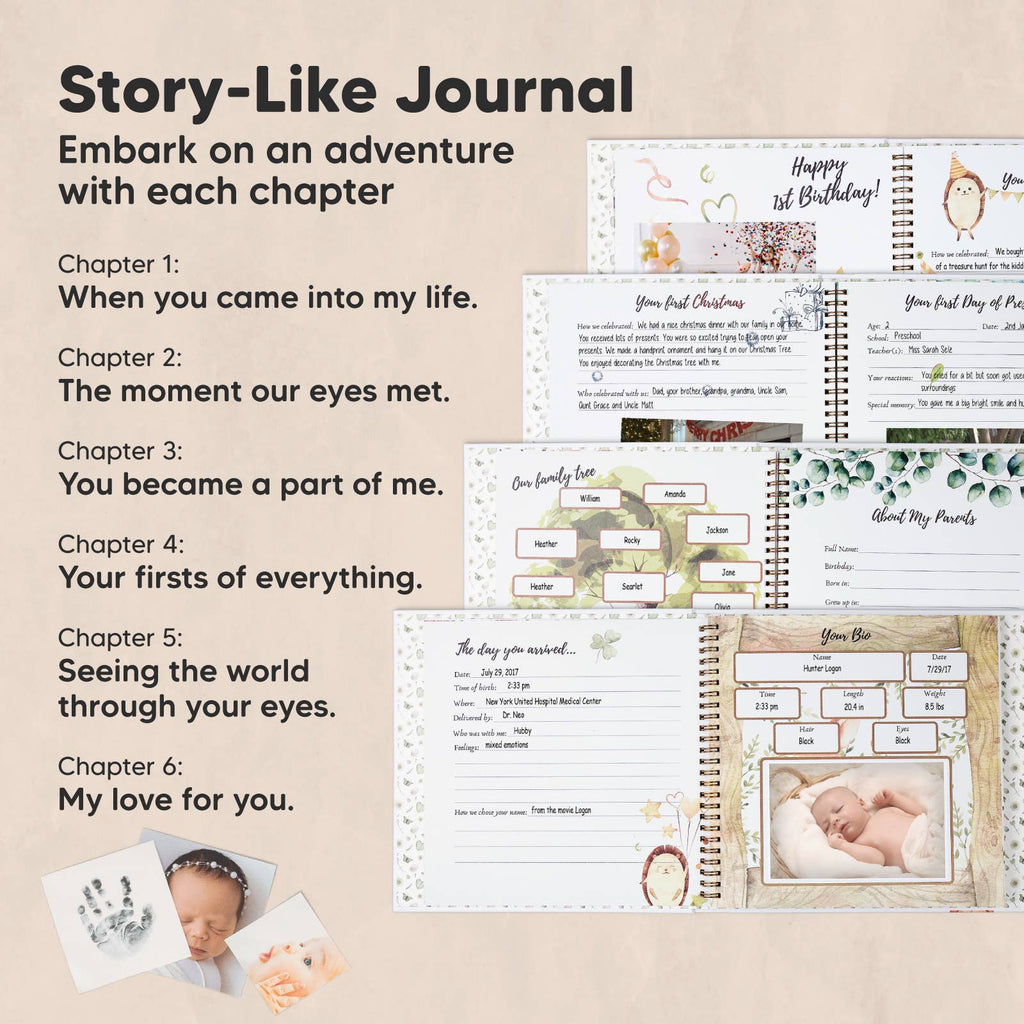 KeaBabies Wonderland Baby Memory Book — First Years Keepsake Journal