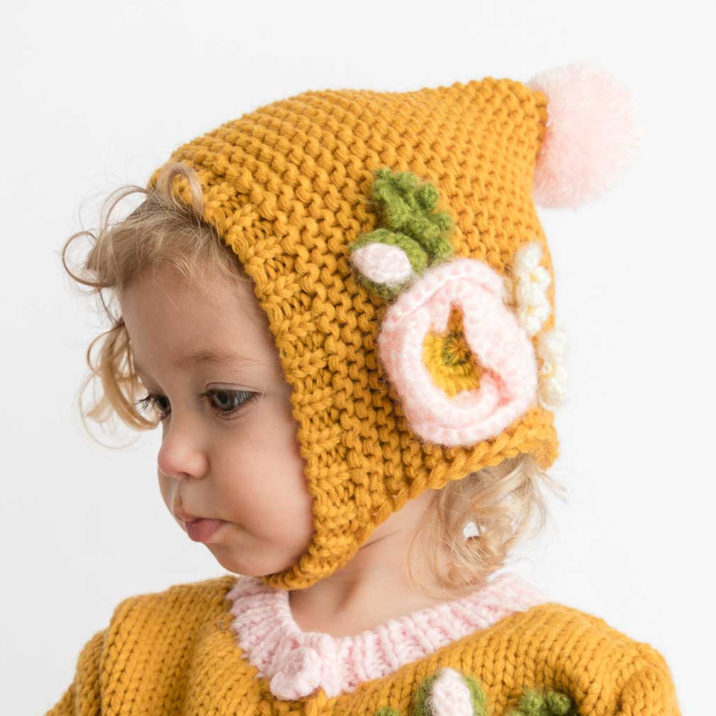 Huggalugs Gold Poppy Bonnet