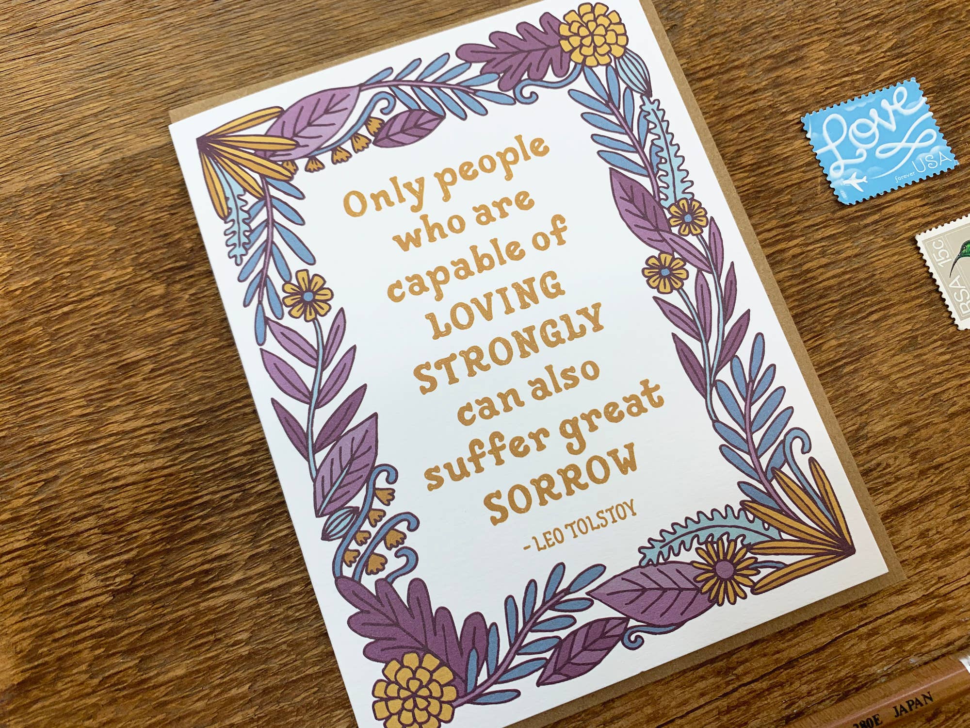Noteworthy Paper & Press Tolstoy Sympathy Quote Greeting Card