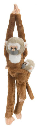 Wild Republic Hanging Squirrel Monkey with Baby Plush — 20"