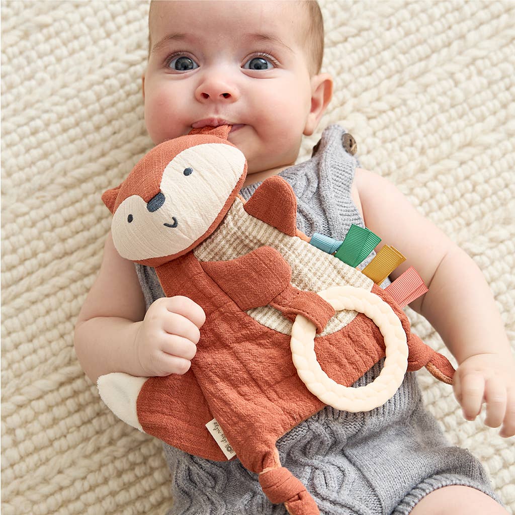 Itzy Ritzy Fox Bitzy Crinkle Sensory Toy with Teether
