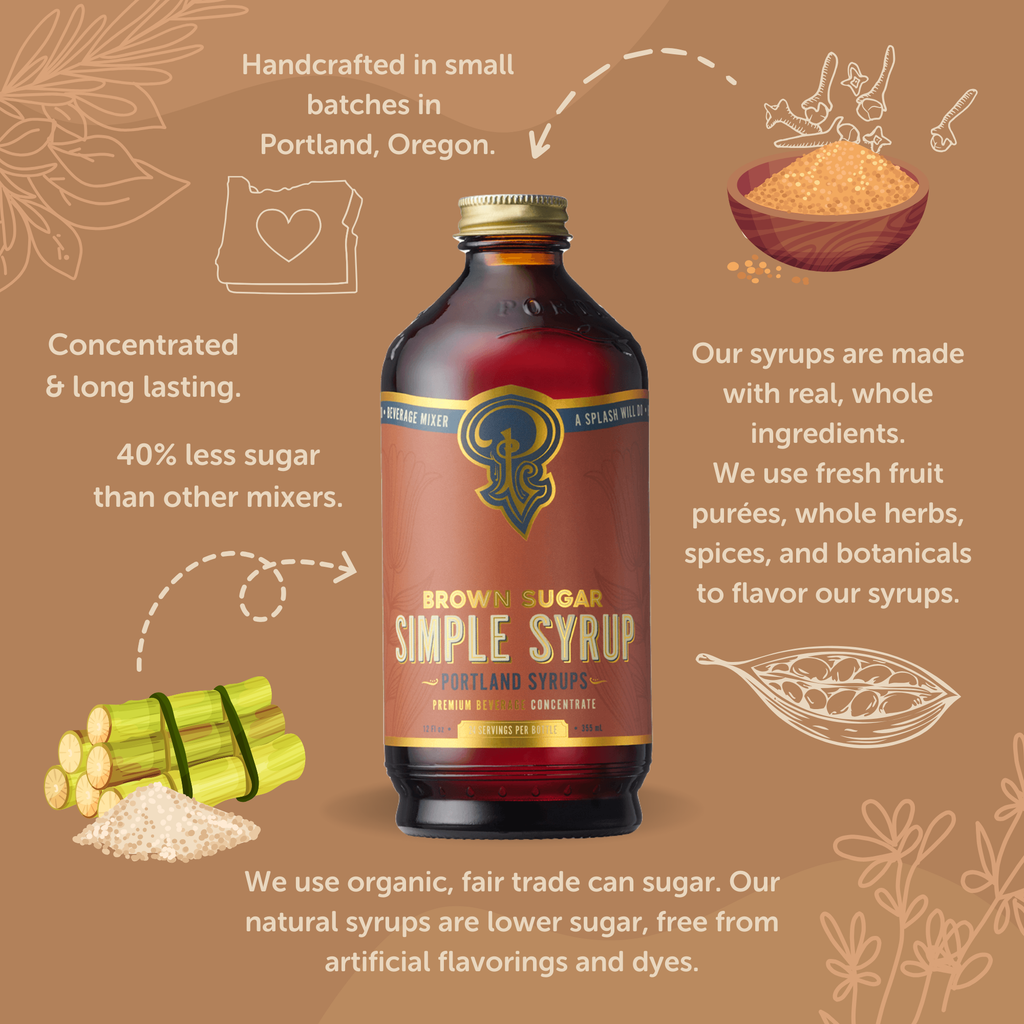 Portland Syrups Brown Sugar Simple Syrup — 12 oz