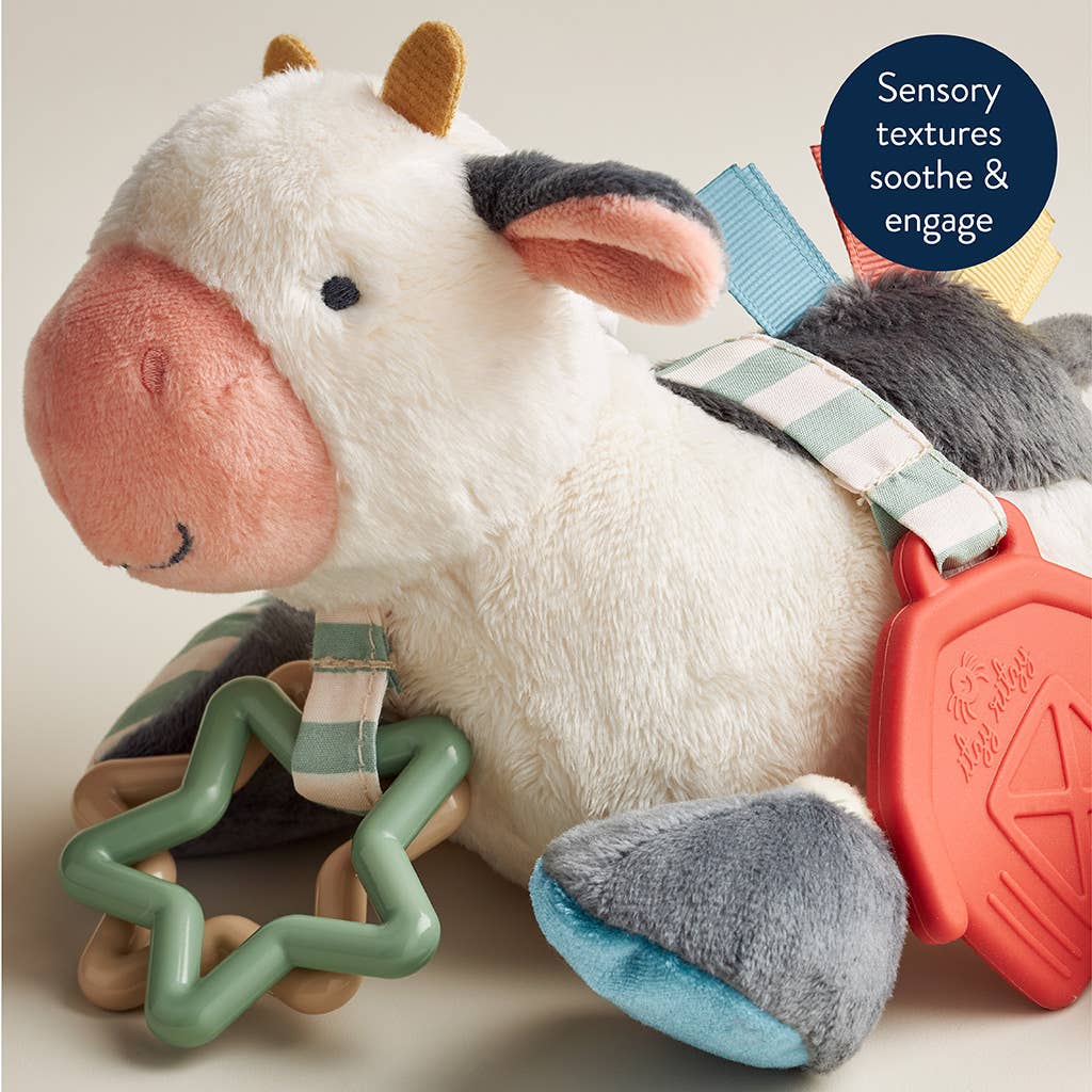 Itzy Ritzy Cow Link and Love Activity Plush