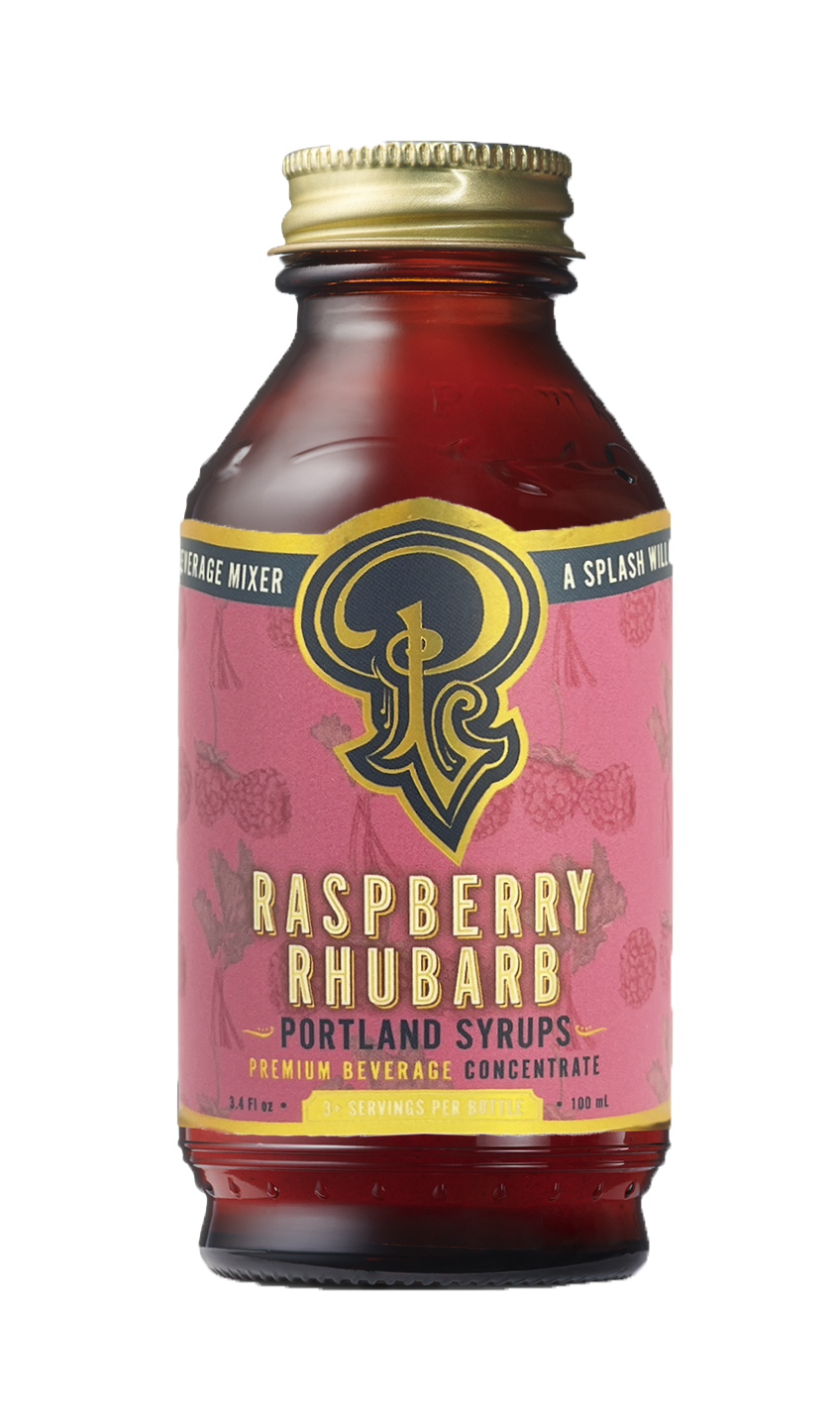 Portland Syrups Raspberry Rhubarb Craft Syrup — 3.4oz Bottle