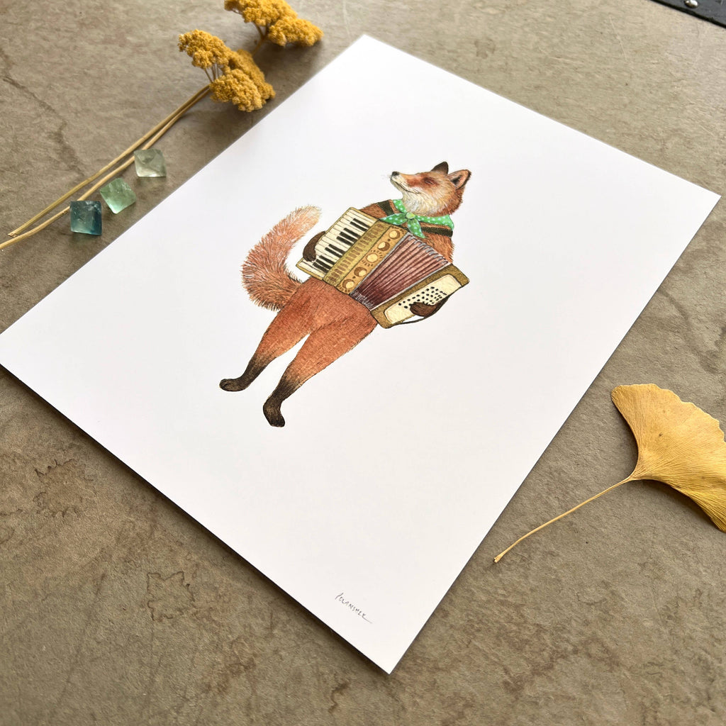 Polanshek of the Hills 8×10 Art Print — Woodland Home: Papa's Accordion