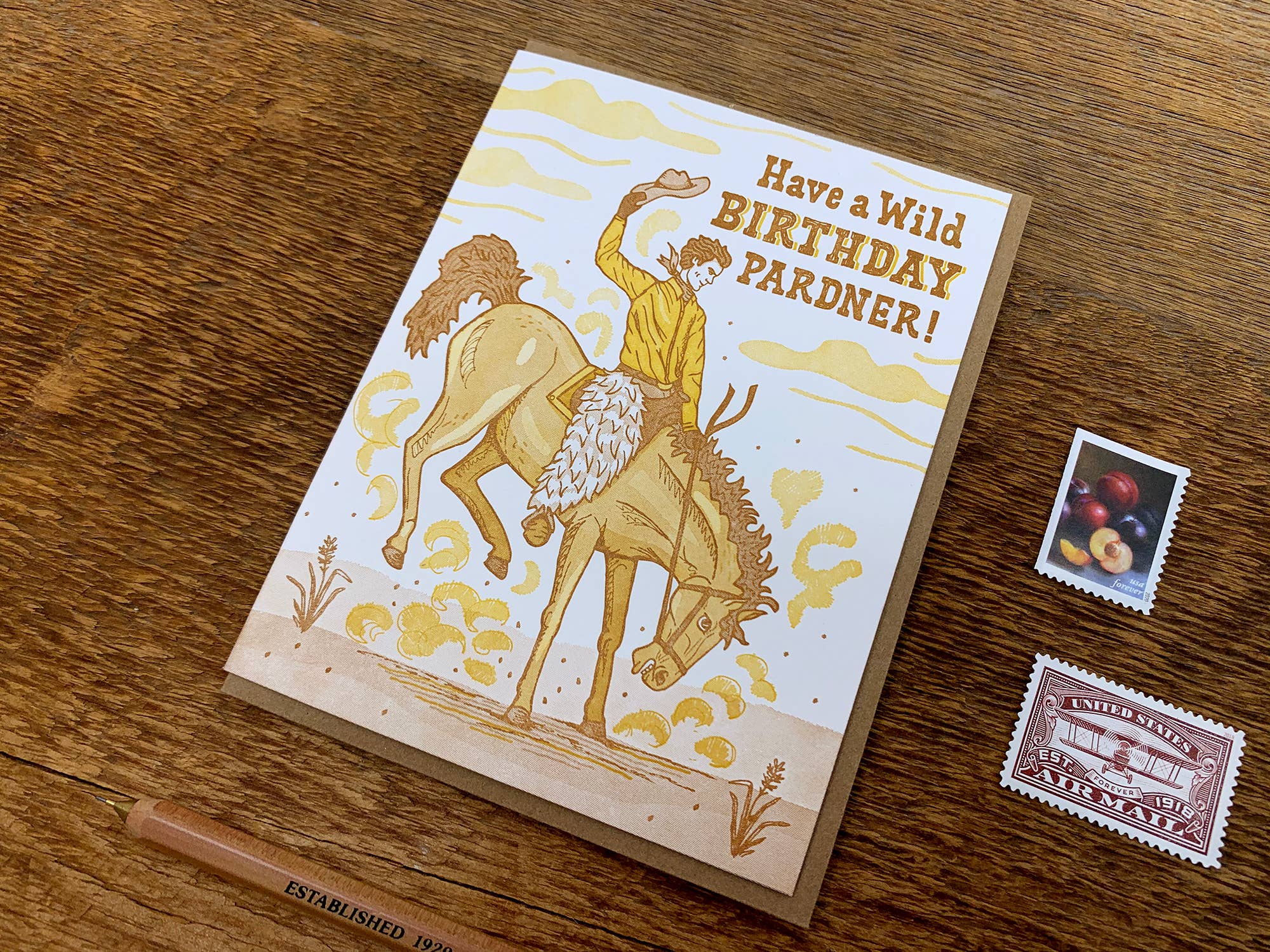 Noteworthy Paper & Press Wild Birthday Pardner Greeting Card