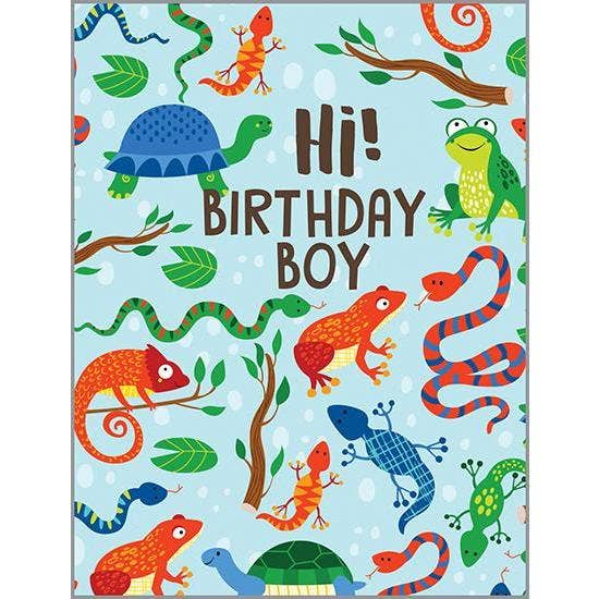 Gina B Birthday Card — Turtles and Lizards