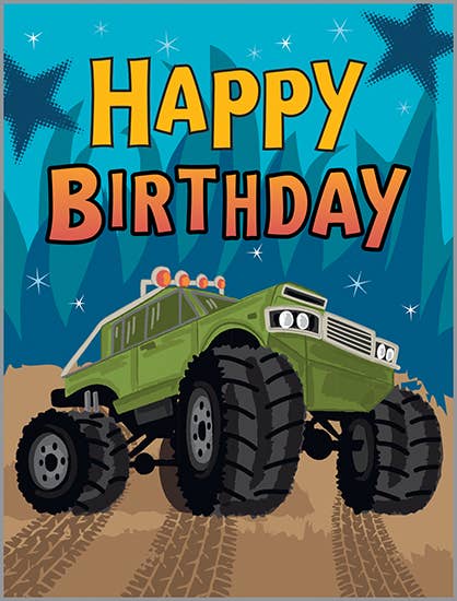 Gina B Birthday Card — Monster Truck