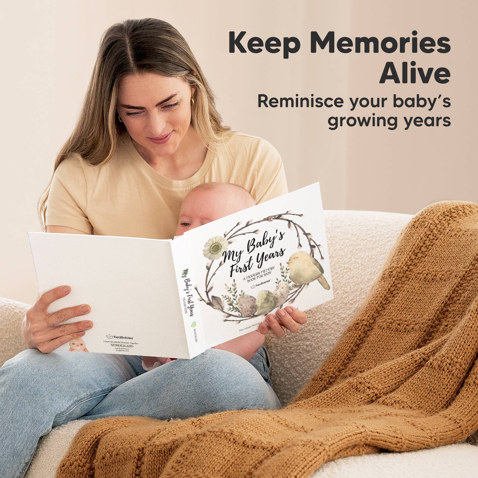 KeaBabies Wonderland Baby Memory Book — First Years Keepsake Journal