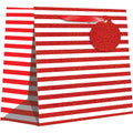 Jillson & Roberts Red & White Stripe Gift Tote - Medium