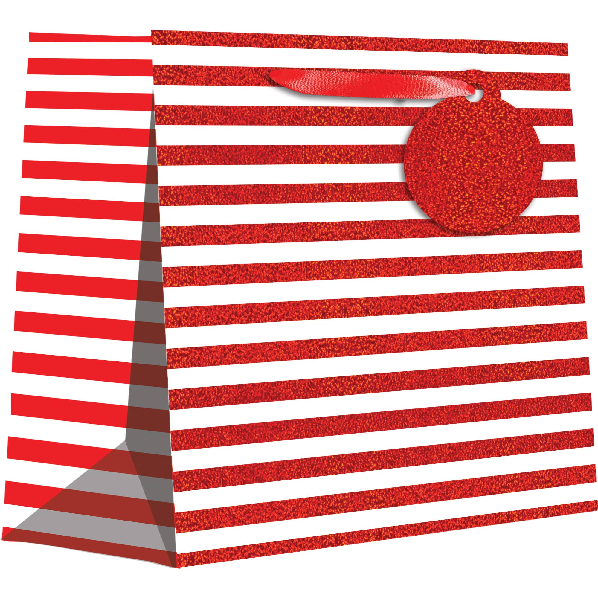 Jillson & Roberts Red & White Stripe Gift Tote - Medium