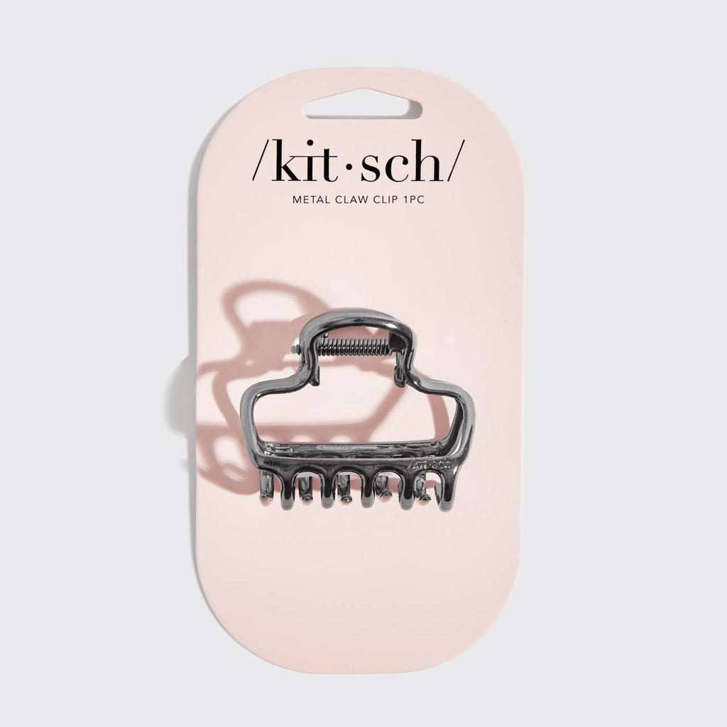 Kitsch Metal Medium Puffy Claw Clip — Hematite