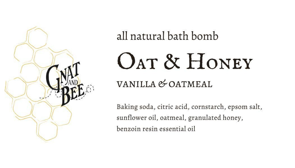 Gnat and Bee Oat and Honey Natural Bath Bomb