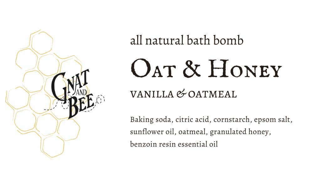 Gnat and Bee Oat and Honey Natural Bath Bomb