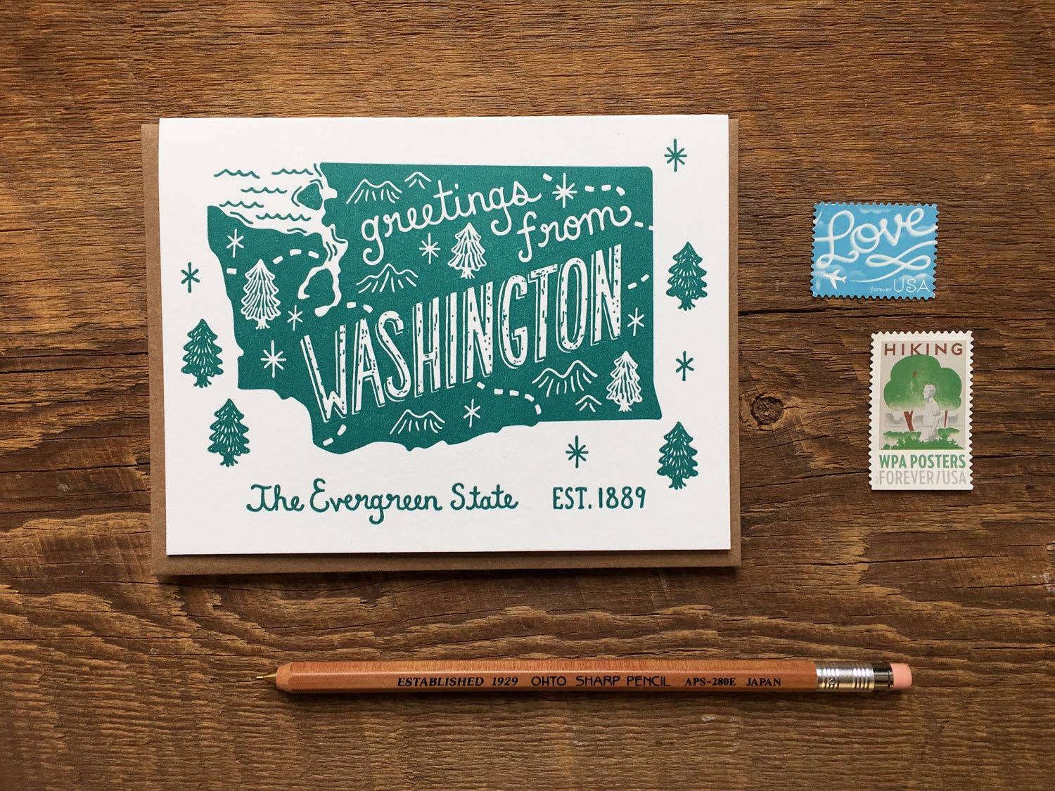 Noteworthy Paper & Press Washington Art Greeting Card