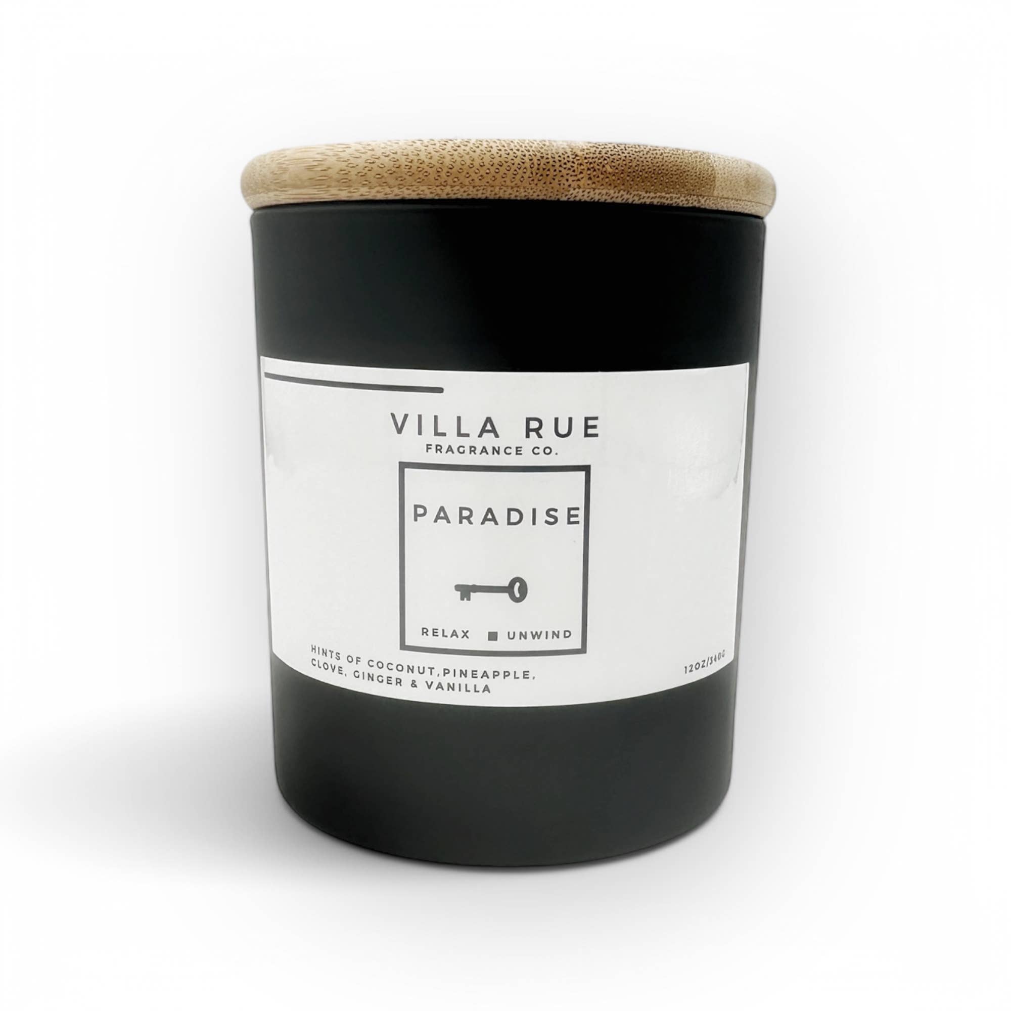 Villa Rue paradise soy candle — 12oz Amber Jar