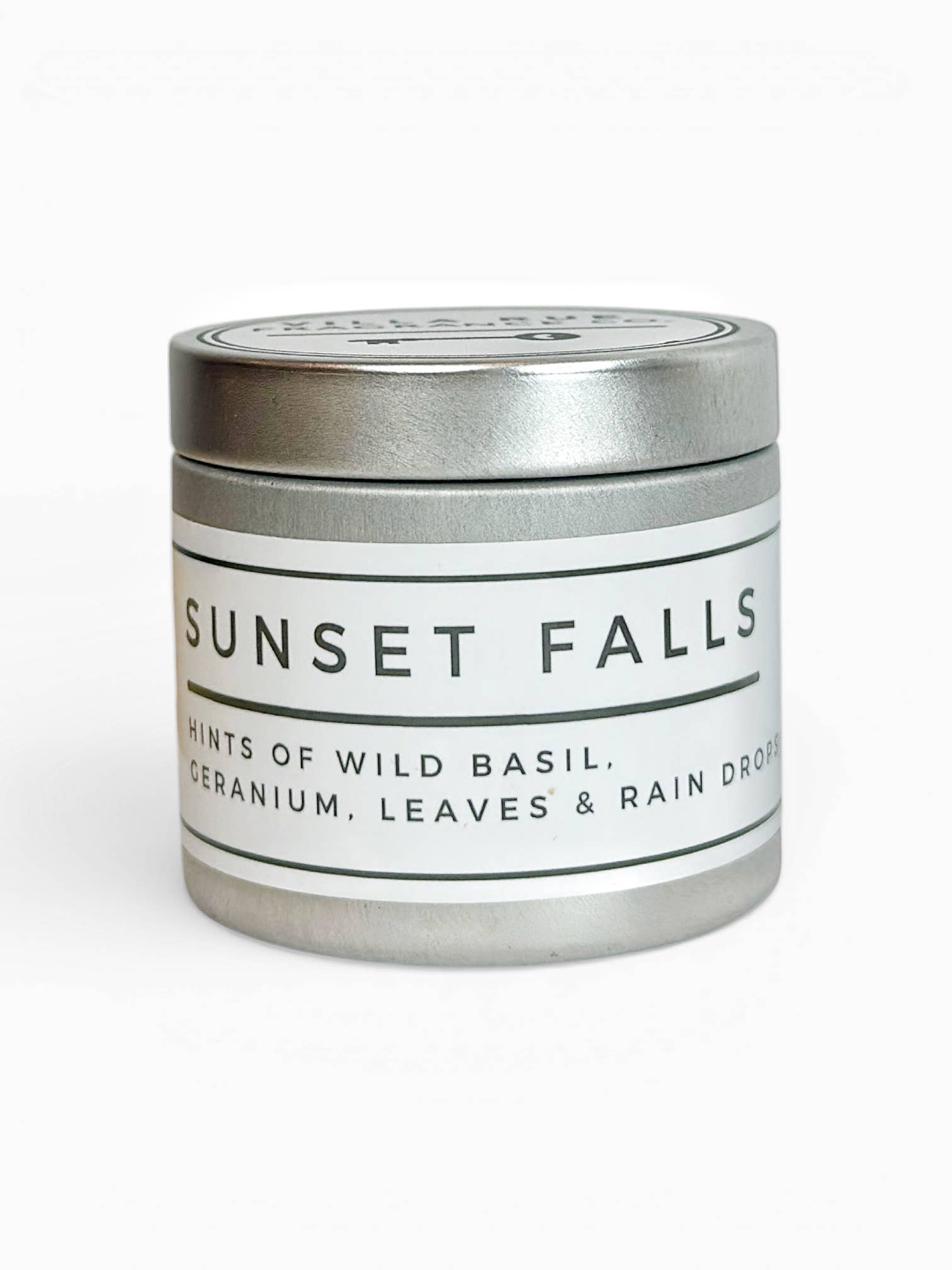 Villa Rue sunset falls soy candle — 2oz Tin