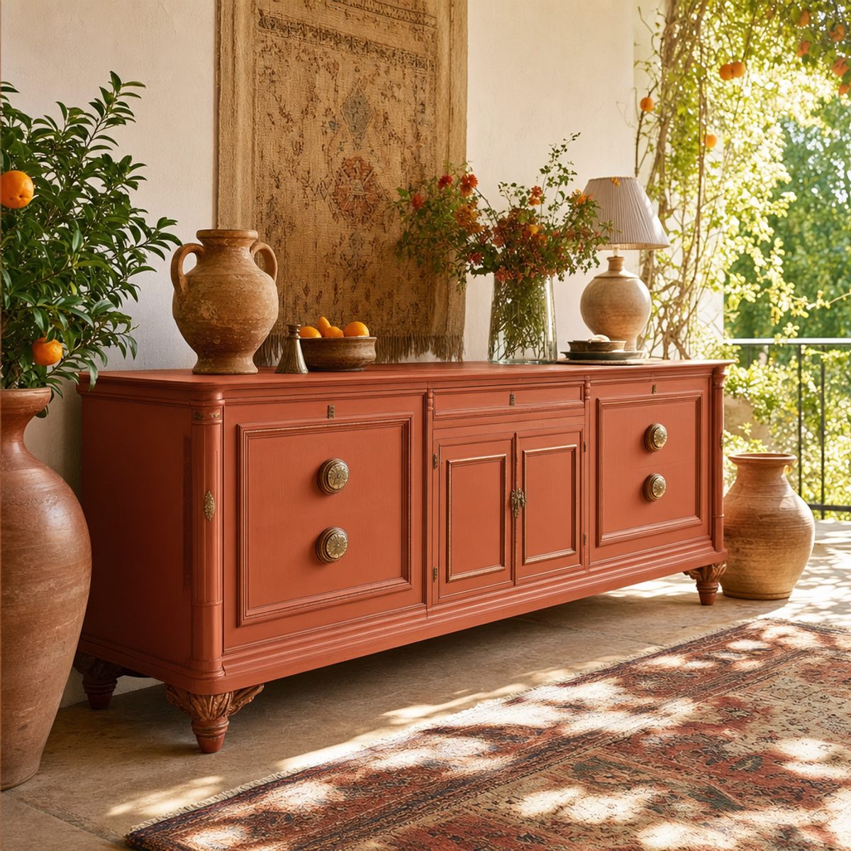 Wise Owl Chalk Synthesis Paint — Terracotta — styled room