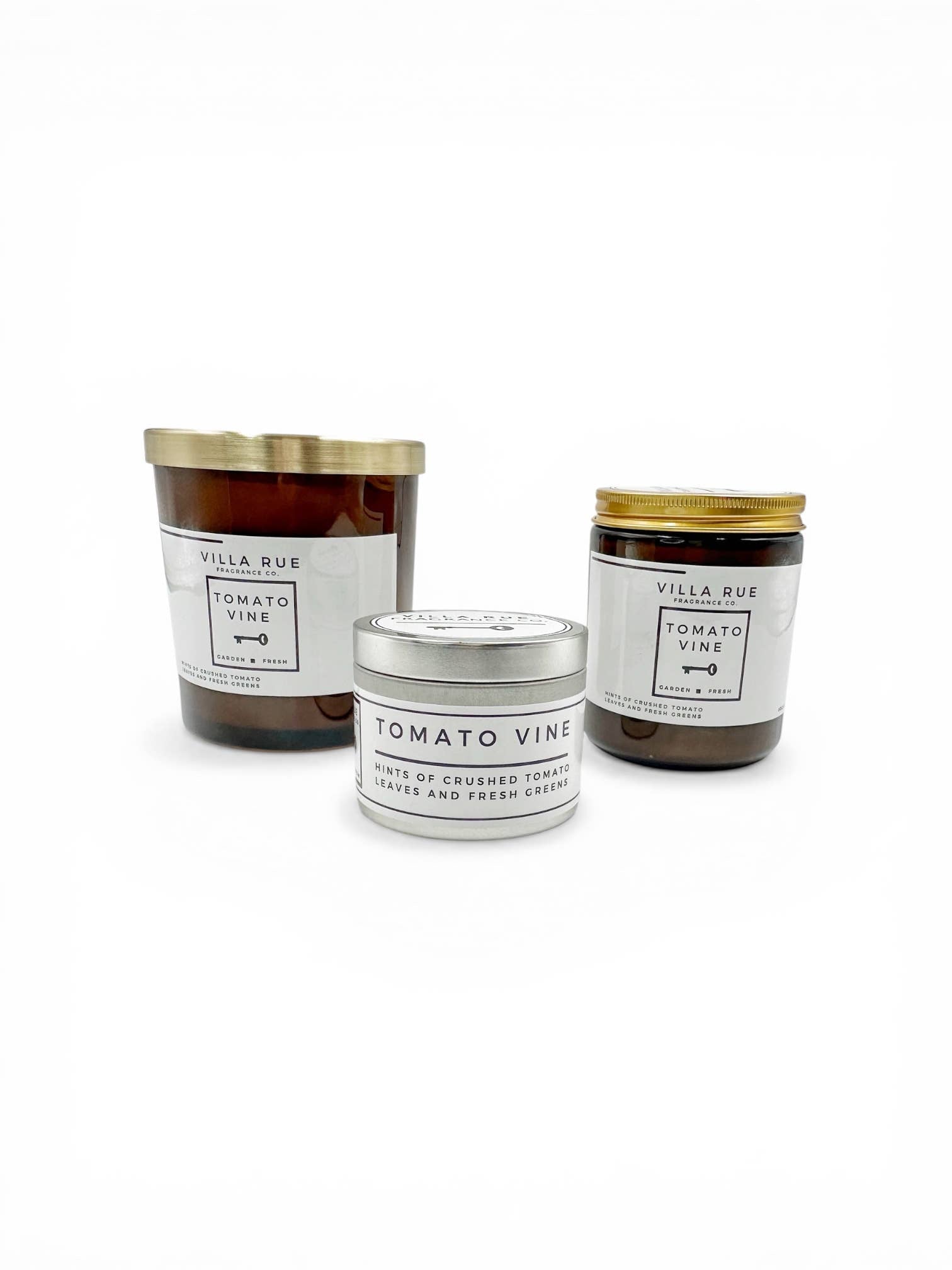 Villa Rue tomato vine soy candle — 4oz Tin