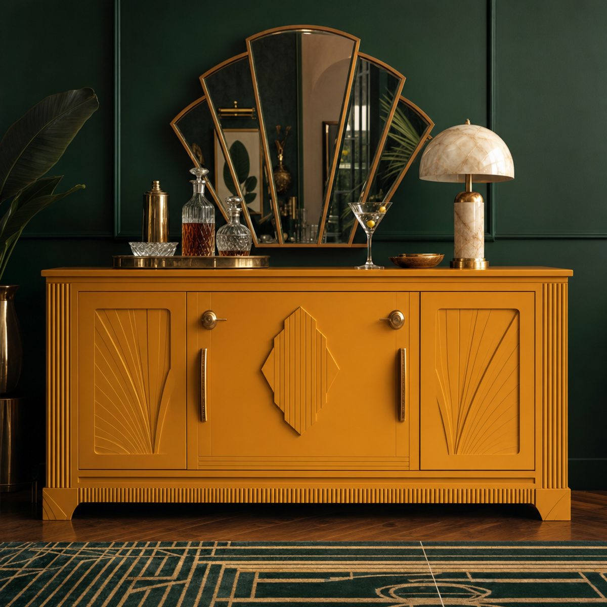 Wise Owl Chalk Synthesis Paint — Turmeric — styled room