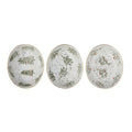 Oval Stoneware Dish with Greenery Motif