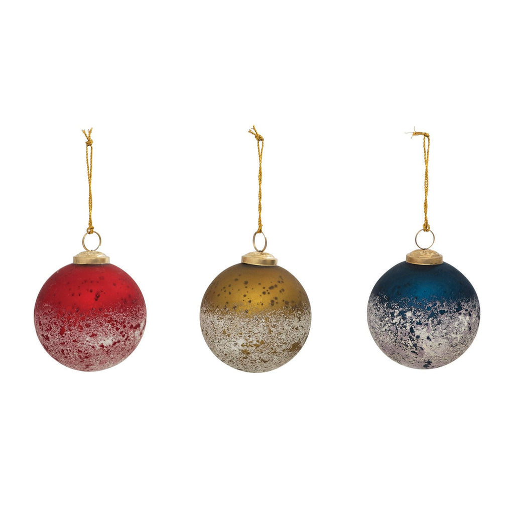 Ice-Finish Mercury Glass Ornament